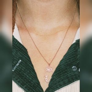 Abstract Face Necklace